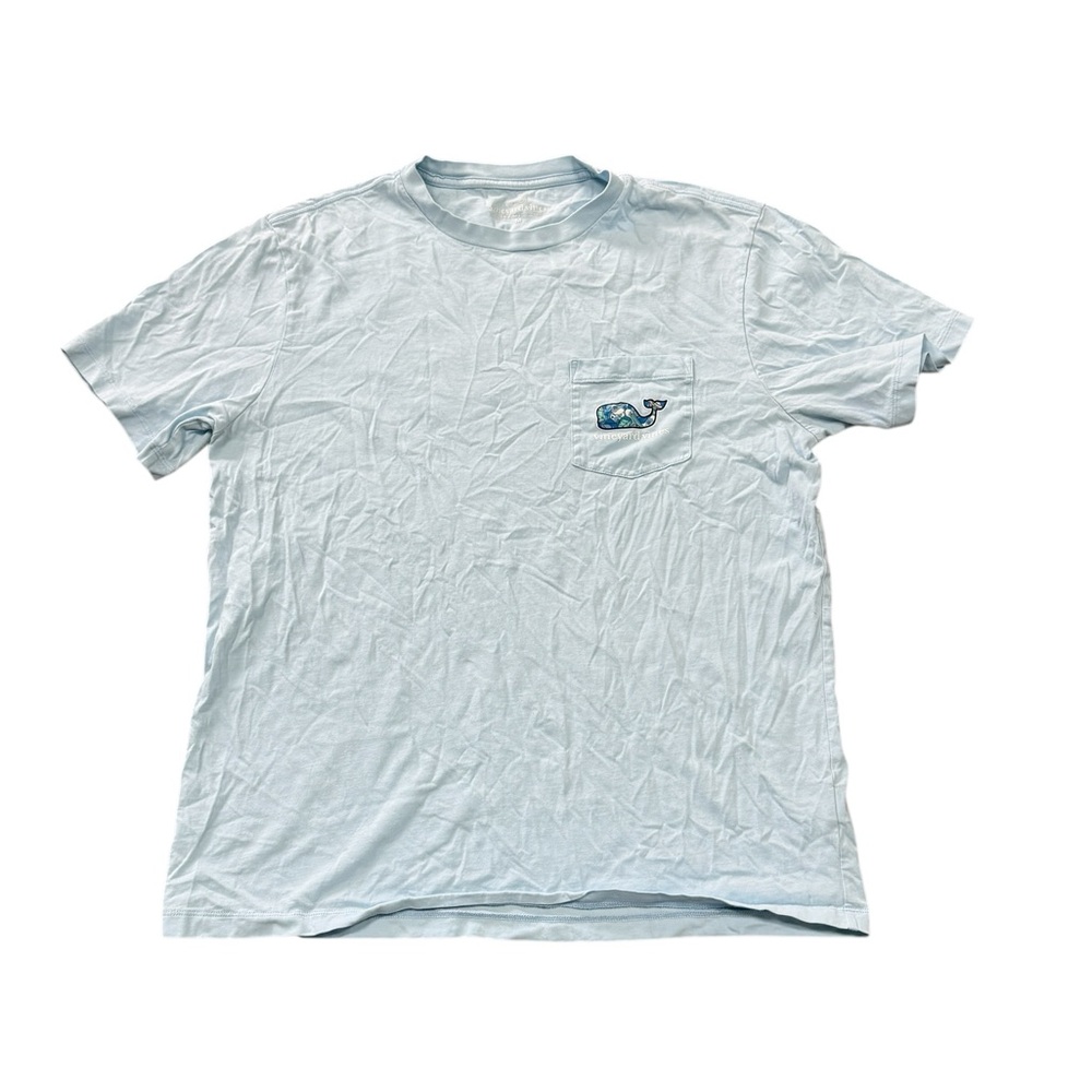 Vineyard Vines Light Blue Pelican Short Tee Shirt Size Medium Men’s